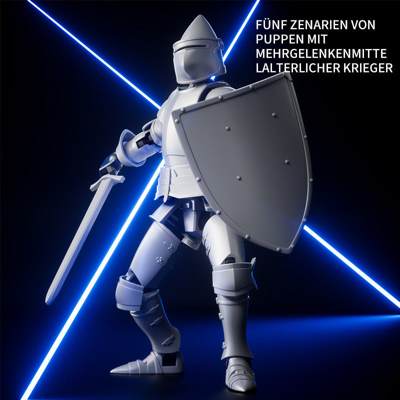 DIY mittelalterlicher Krieger, stark magnetisch, abnehmbare Gelenkpuppe