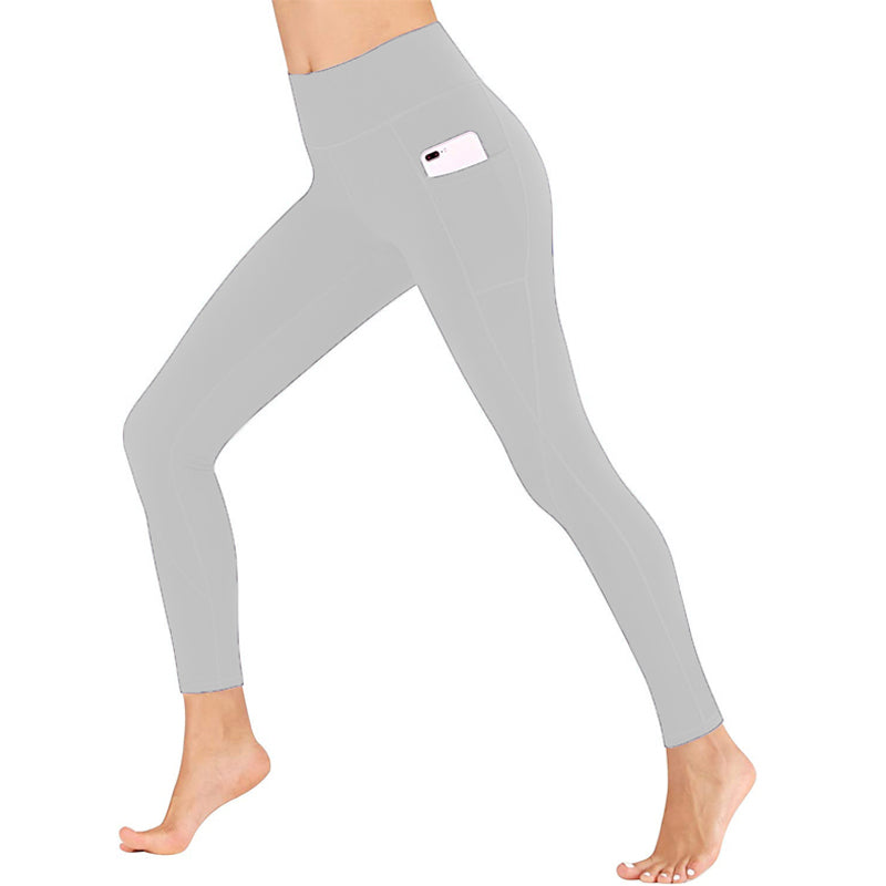 Fitness-Yogahose mit hoher Taille und Hüftlifting und Seitentasche