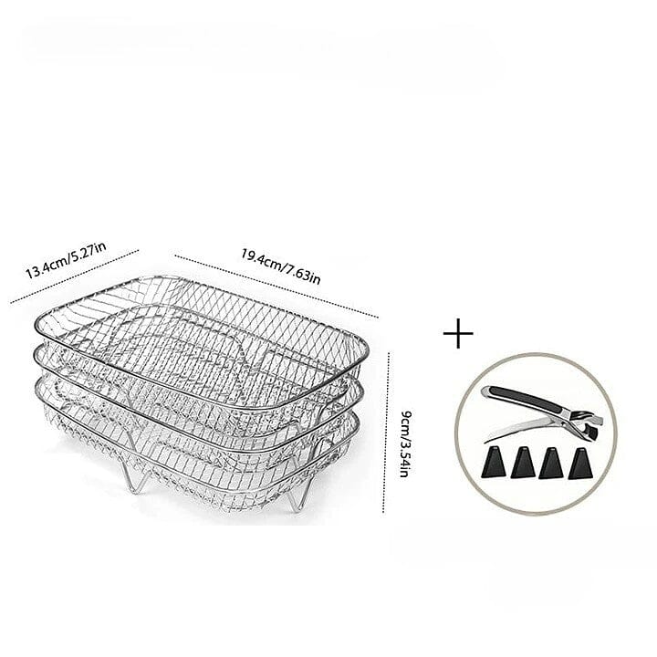 Stapelbarer 3-lagiger Heißluftfritteusenständer