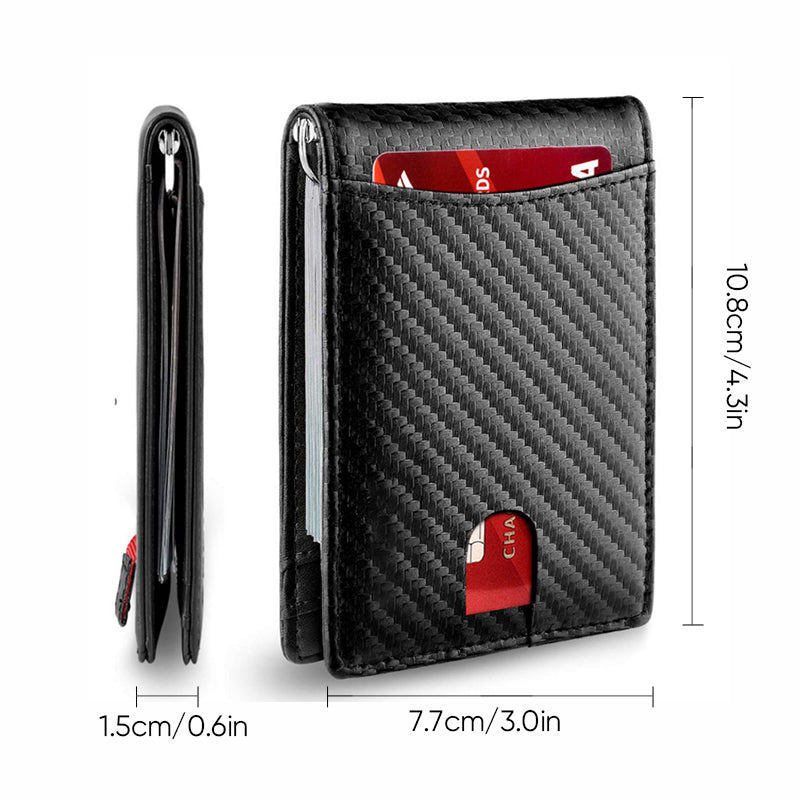 Diebstahlsicherer Swipe-Kartenhalter aus echtem Leder