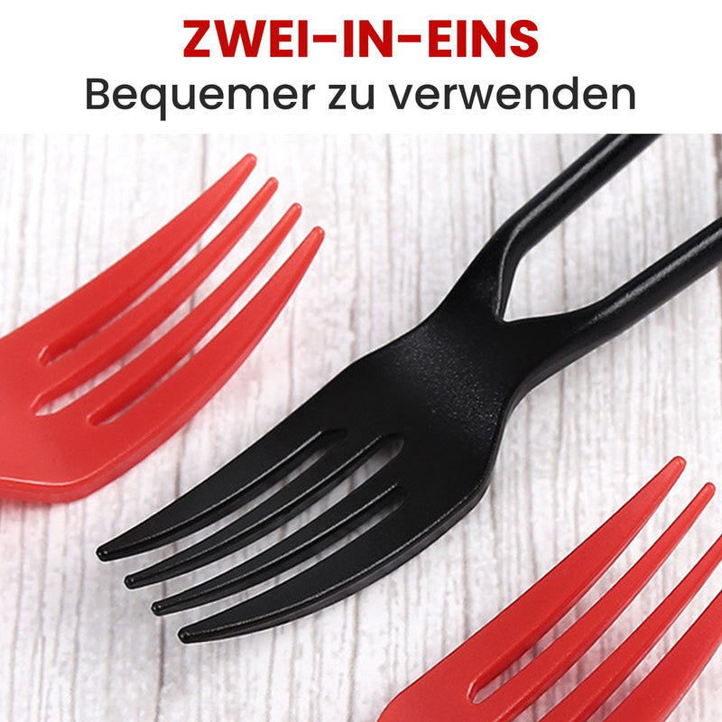 Einweg Gabel und StÀbchen in einem