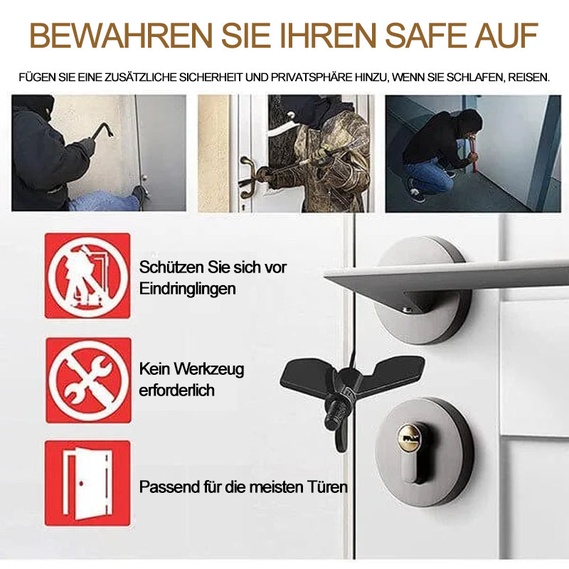 Tragbarer Sicherheitstürstopper für Reisen