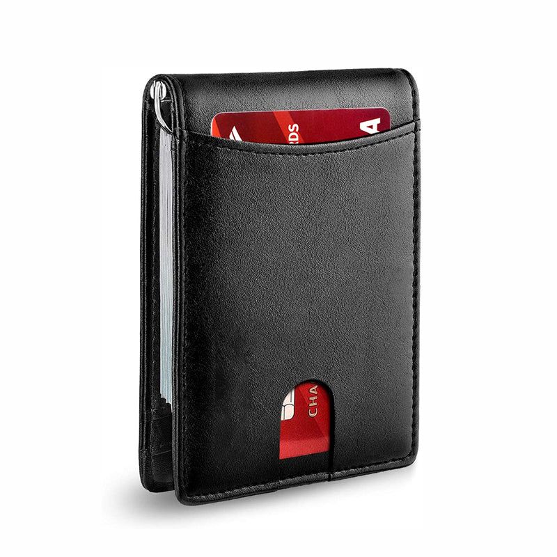 Diebstahlsicherer Swipe-Kartenhalter aus echtem Leder