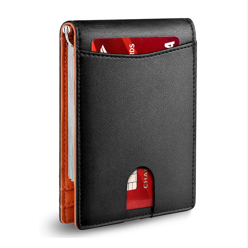 Diebstahlsicherer Swipe-Kartenhalter aus echtem Leder