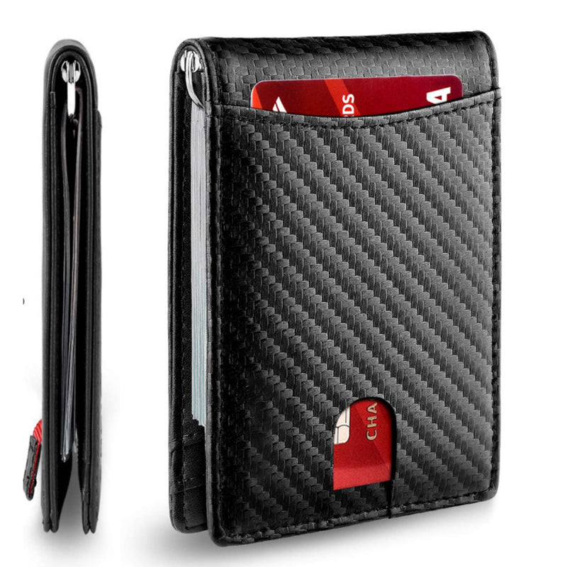Diebstahlsicherer Swipe-Kartenhalter aus echtem Leder