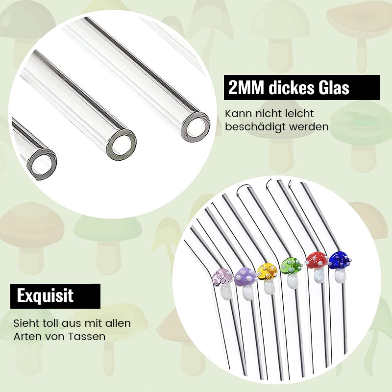 Strohhalme aus farbigem Glas