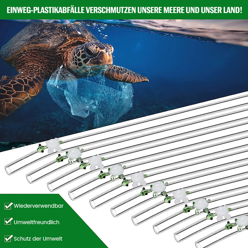 Strohhalme aus farbigem Glas