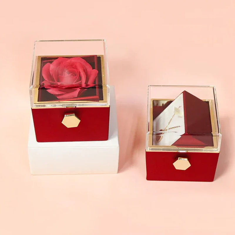 Ewige Rosen-Schmuckverpackungsbox
