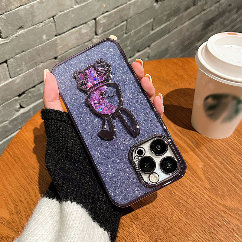 Steigungs-Glitter Treibsand Kaninchen Handyhülle für iPhone