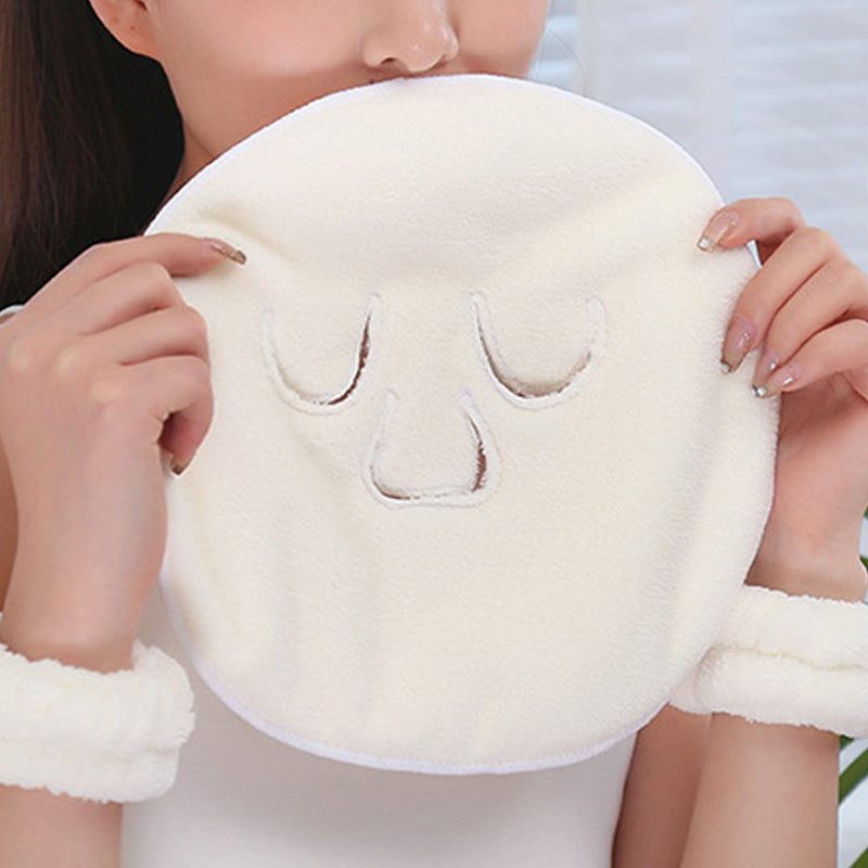 Feuchtigkeitsspendendes Gesichtstuch aus verdicktem Korallensamt