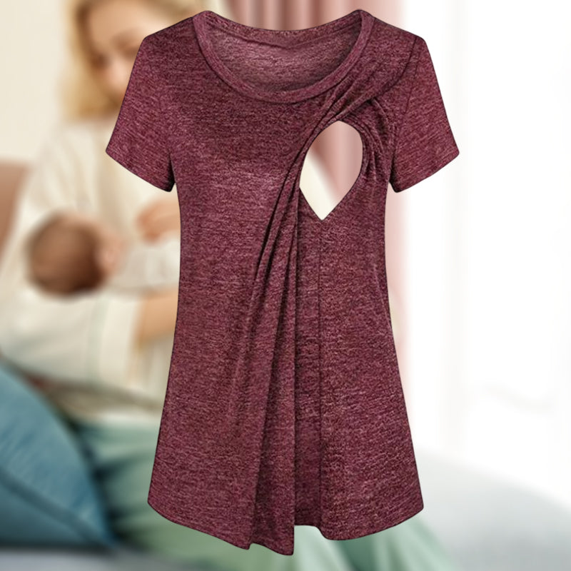 Einfarbiges T-Shirt für die tägliche Krankenpflege und Mutterschaft