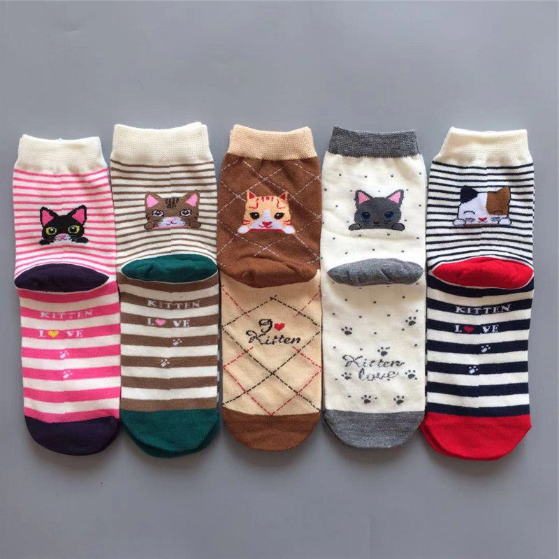 Socken mit Katzenohren-10 Paare