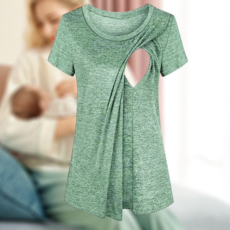 Einfarbiges T-Shirt für die tägliche Krankenpflege und Mutterschaft