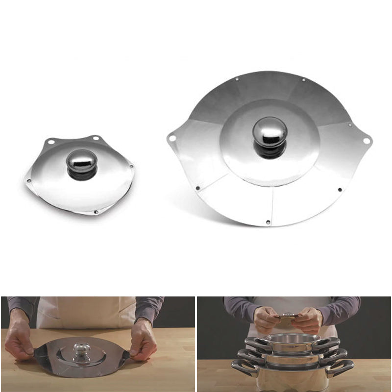 Faltbarer Multifunktionaler Topfdeckel Aus Edelstahl