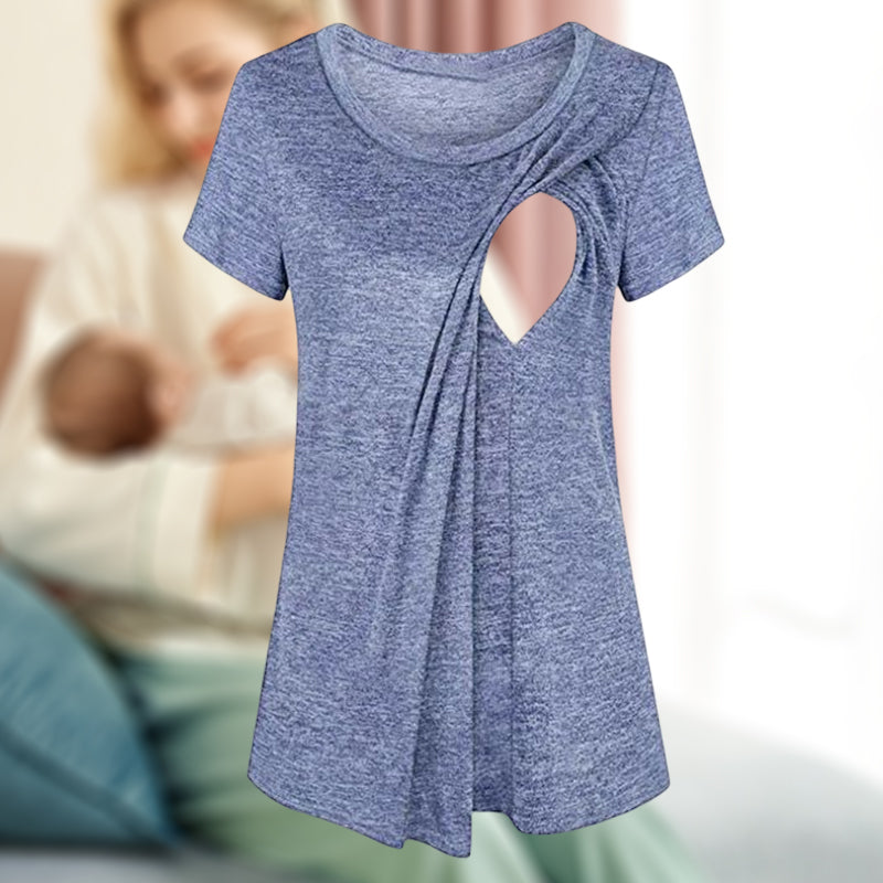 Einfarbiges T-Shirt für die tägliche Krankenpflege und Mutterschaft