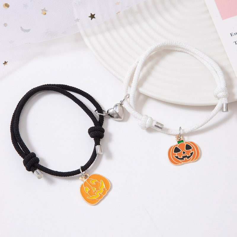 Süßes Halloween Herz Magnetpaar passendes Armband