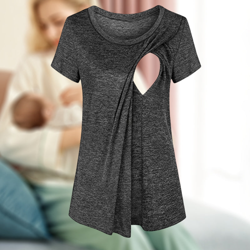 Einfarbiges T-Shirt für die tägliche Krankenpflege und Mutterschaft