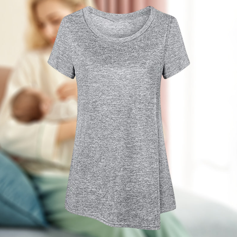 Einfarbiges T-Shirt für die tägliche Krankenpflege und Mutterschaft