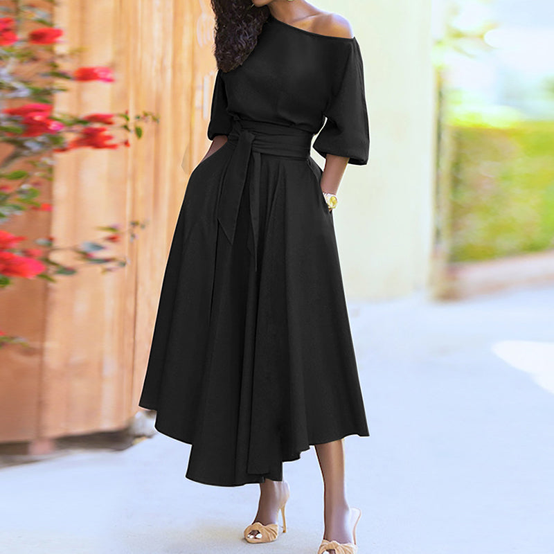 Elegantes Einfarbiges Kleid