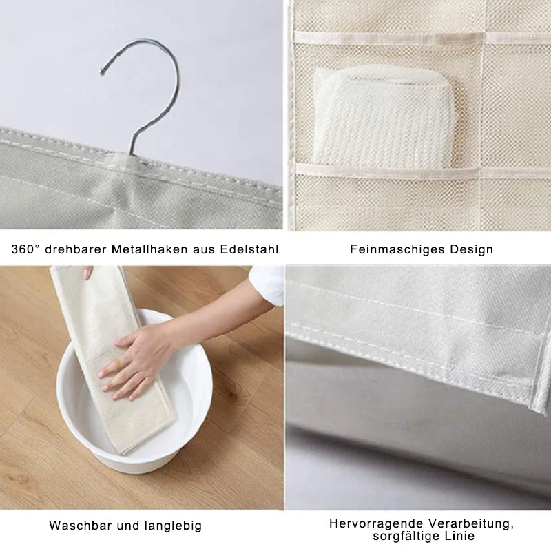 Doppelseitige Wandregal-Garderoben-Aufbewahrungstaschen