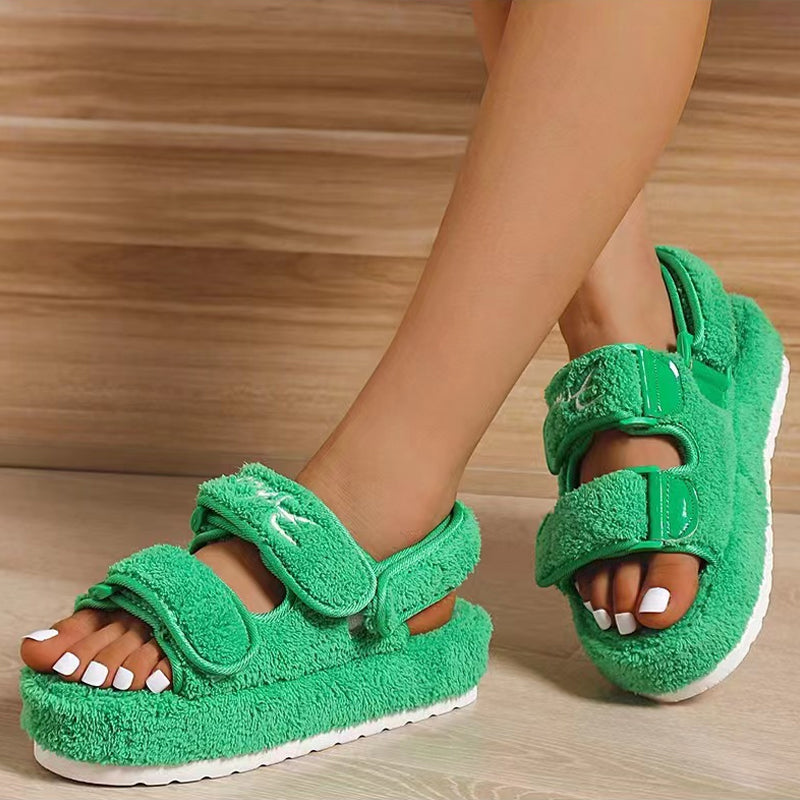 Frauen Sommer dicke flache Outdoor Sandalen