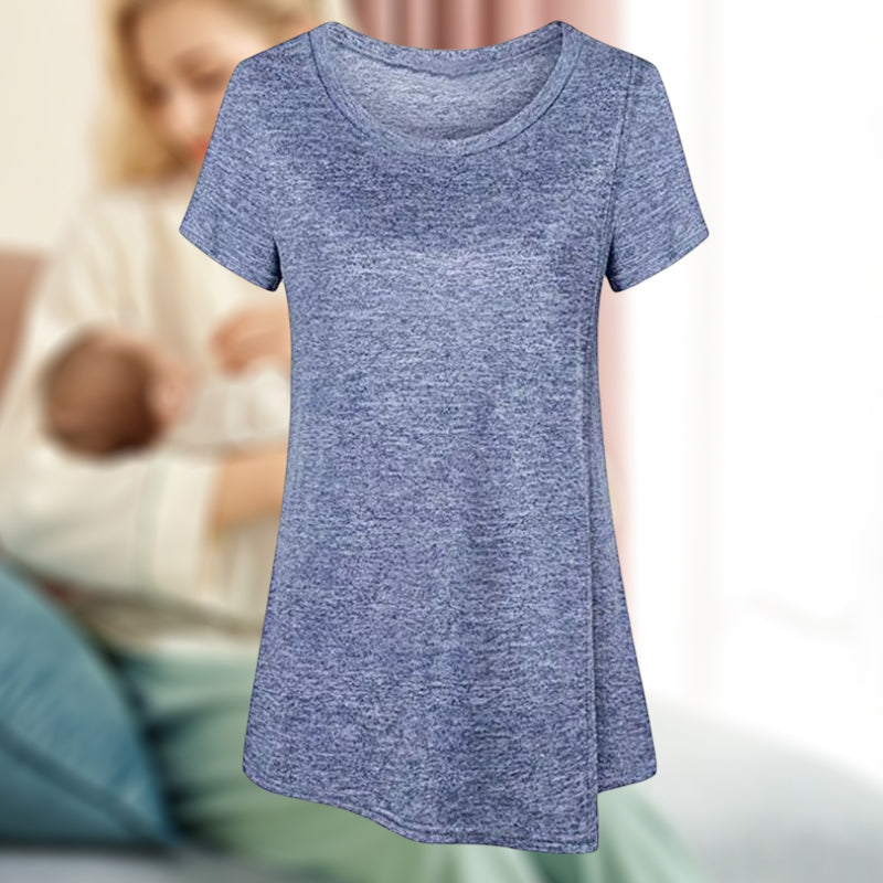 Einfarbiges T-Shirt für die tägliche Krankenpflege und Mutterschaft