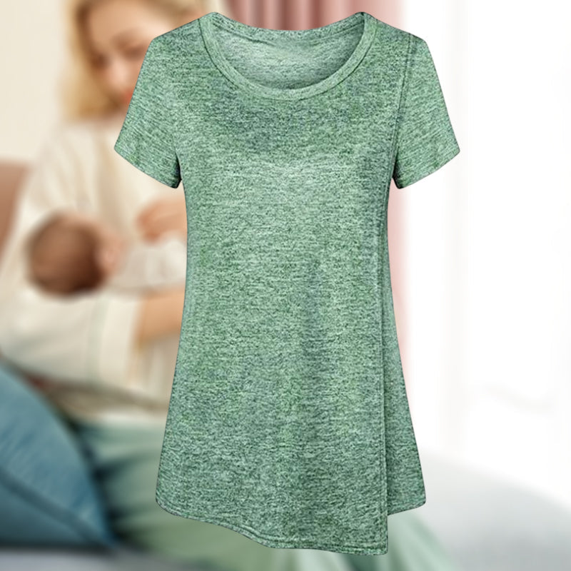 Einfarbiges T-Shirt für die tägliche Krankenpflege und Mutterschaft