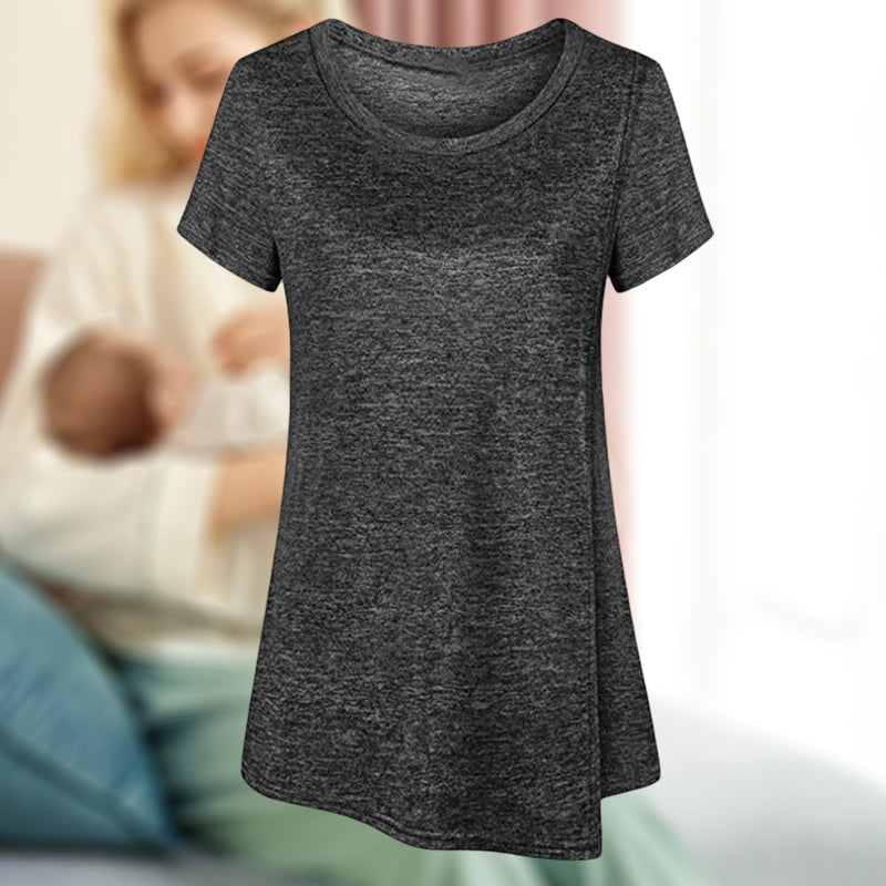 Einfarbiges T-Shirt für die tägliche Krankenpflege und Mutterschaft
