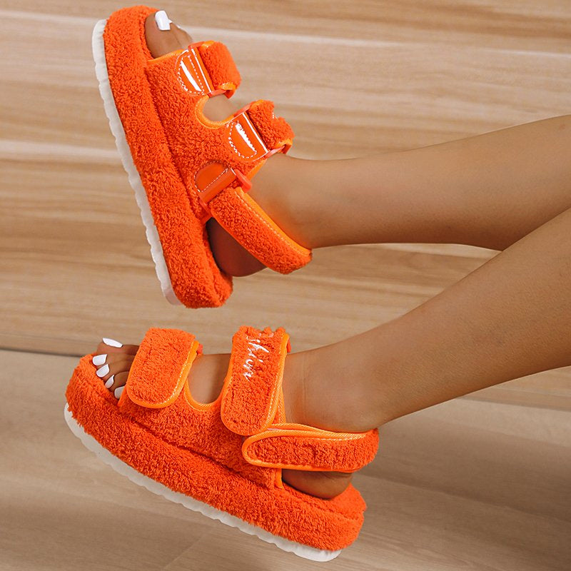 Frauen Sommer dicke flache Outdoor Sandalen