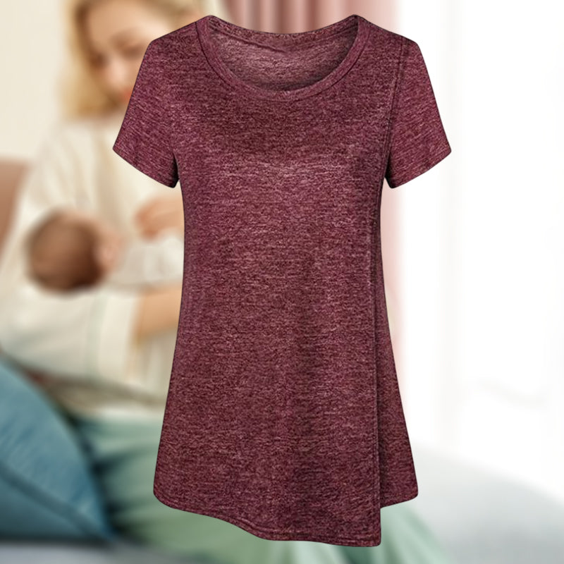 Einfarbiges T-Shirt für die tägliche Krankenpflege und Mutterschaft