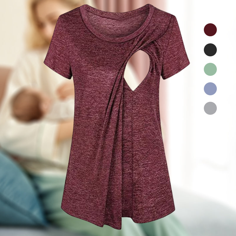Einfarbiges T-Shirt für die tägliche Krankenpflege und Mutterschaft