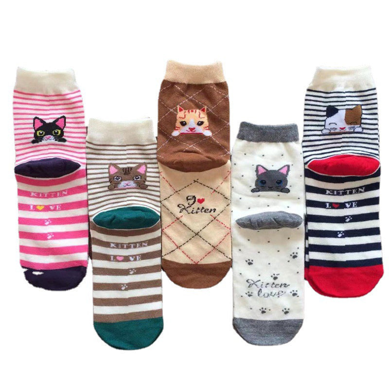 Socken mit Katzenohren-10 Paare