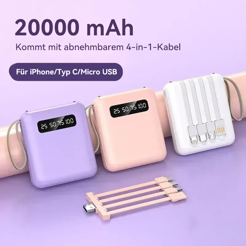 4-in-1-Powerbank mit Schnellladung