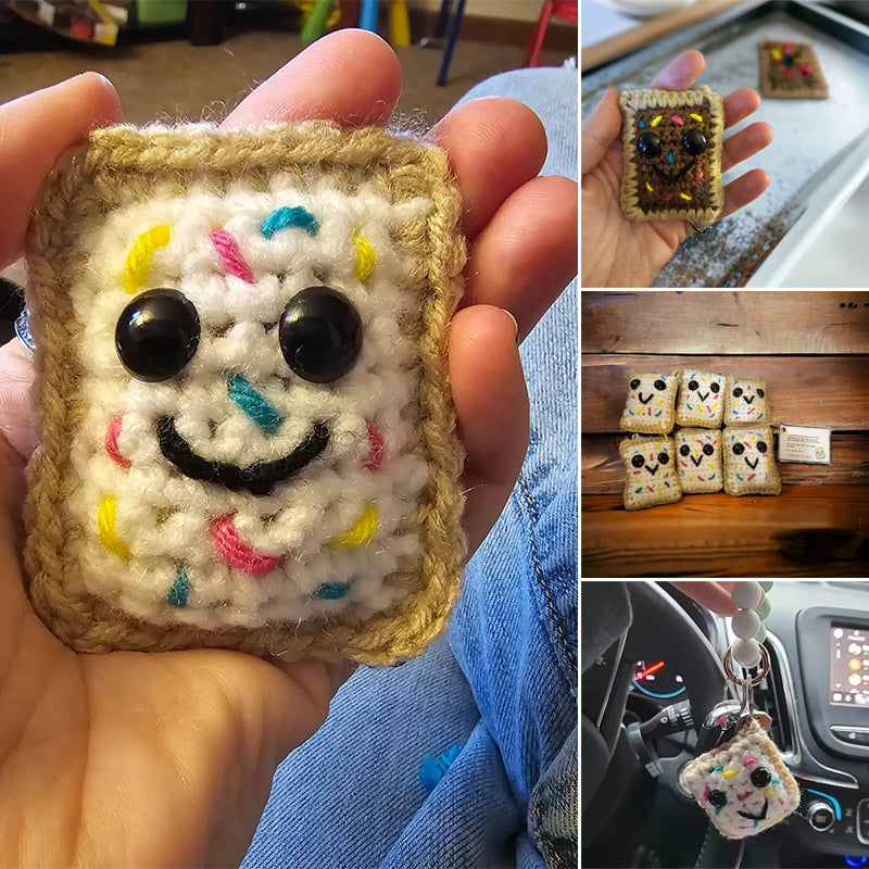 Handgewebter Schlüsselanhänger mit Karte