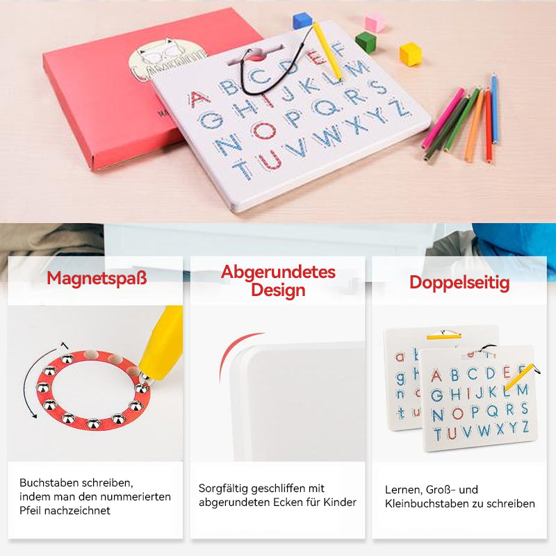 2-in-1 doppelseitige magnetische Alphabet-Edition