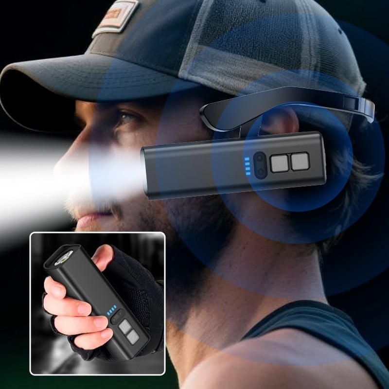 Ohrbügel-Stirnlampe mit Induktionstechnologie