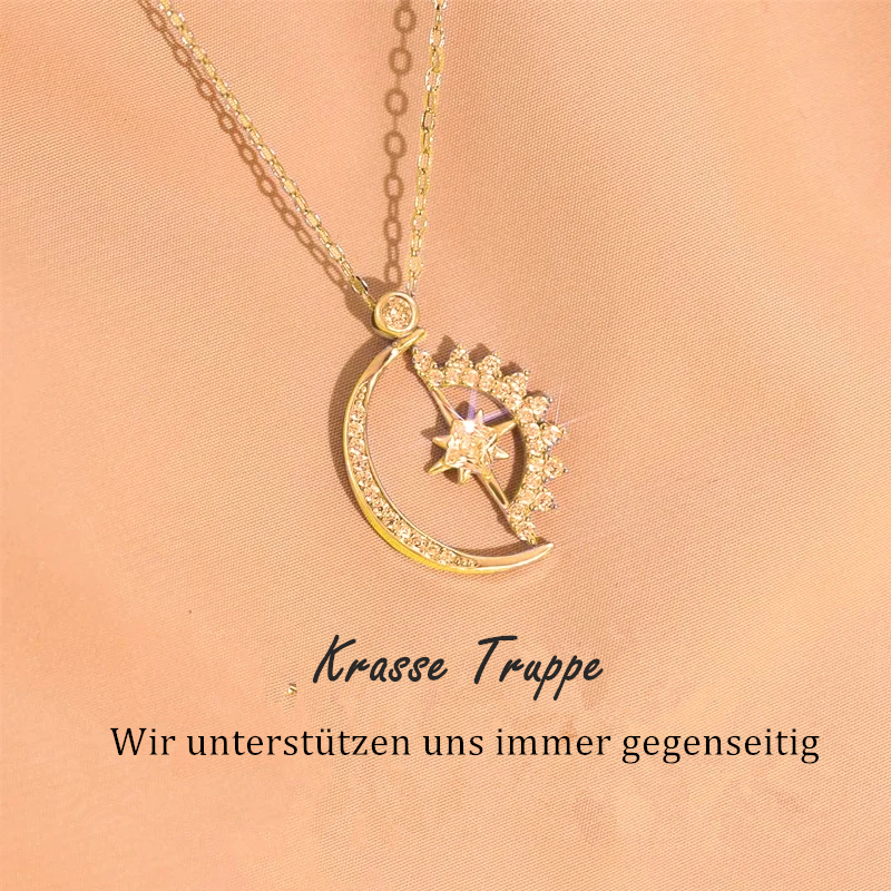 Mond und Stern Halskette