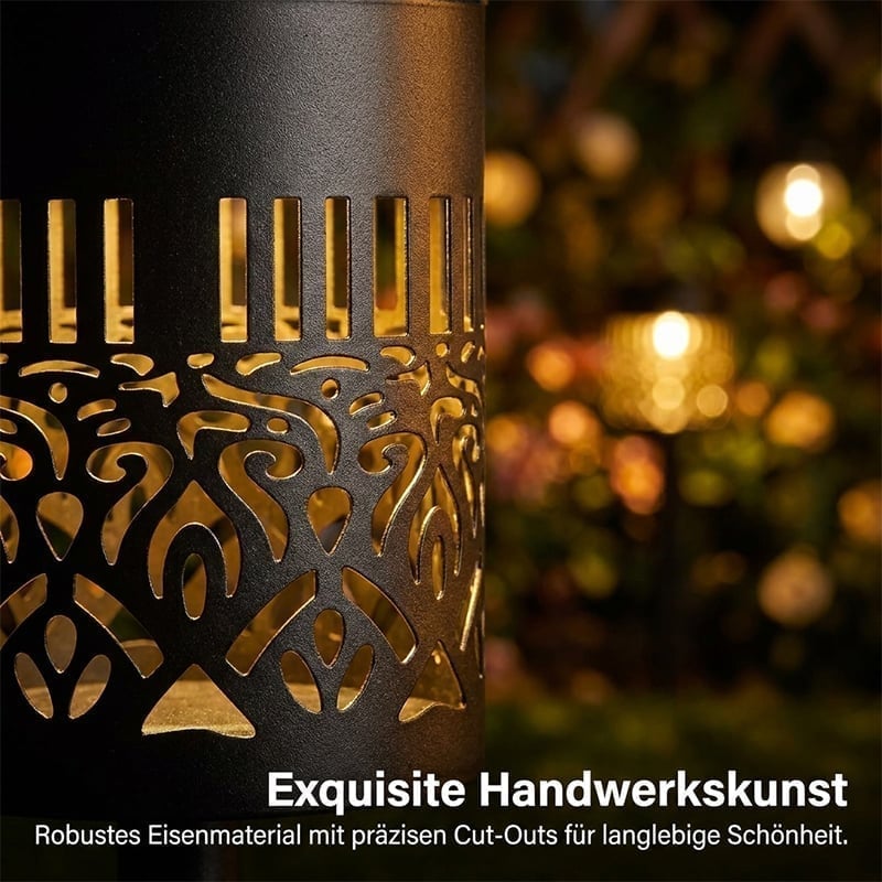 Wandleuchte aus Eisen im Solar-Mandala-Design