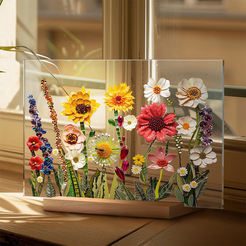 Gemaltes buntes Blumenmusterdekor