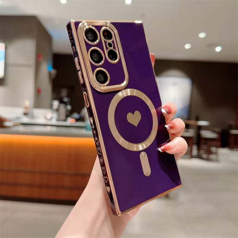 Liebesherz-Beschichtung Magnetische Handyhülle für Samsung