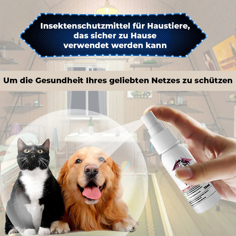 Externes Anti-Juckreiz-Spray für Haustiere gegen Zecken und Zecken