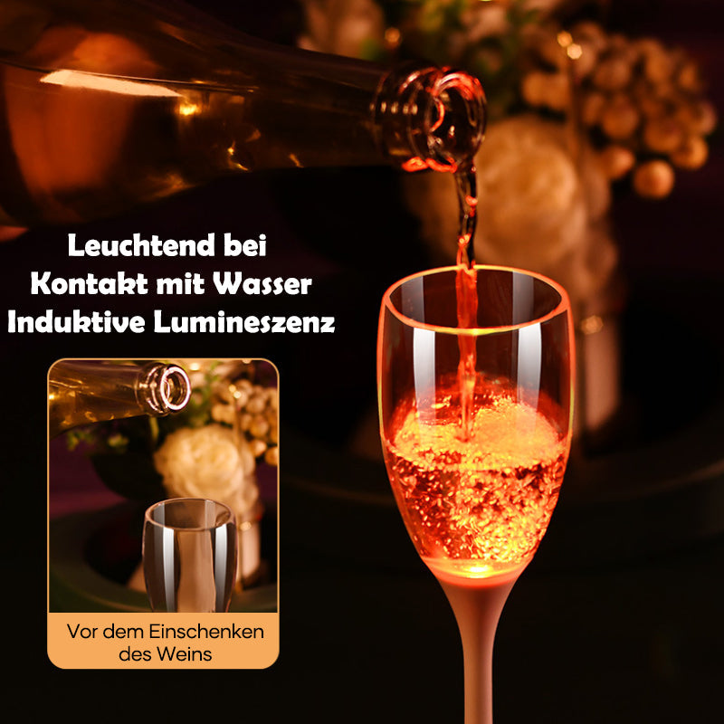 LED beleuchtetes Sektglas