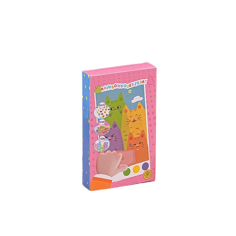 Kreatives Postkartenset mit Regenbogen-Kratzbildern für Kinder (Englische Version)
