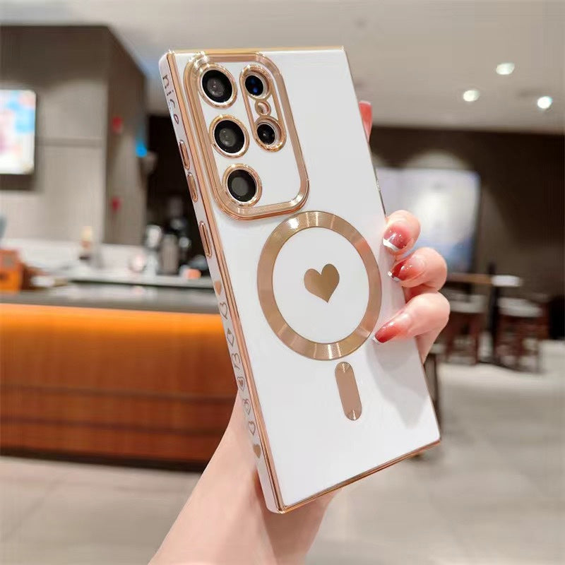 Liebesherz-Beschichtung Magnetische Handyhülle für Samsung