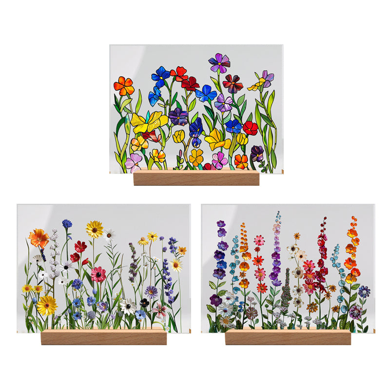 Gemaltes buntes Blumenmusterdekor