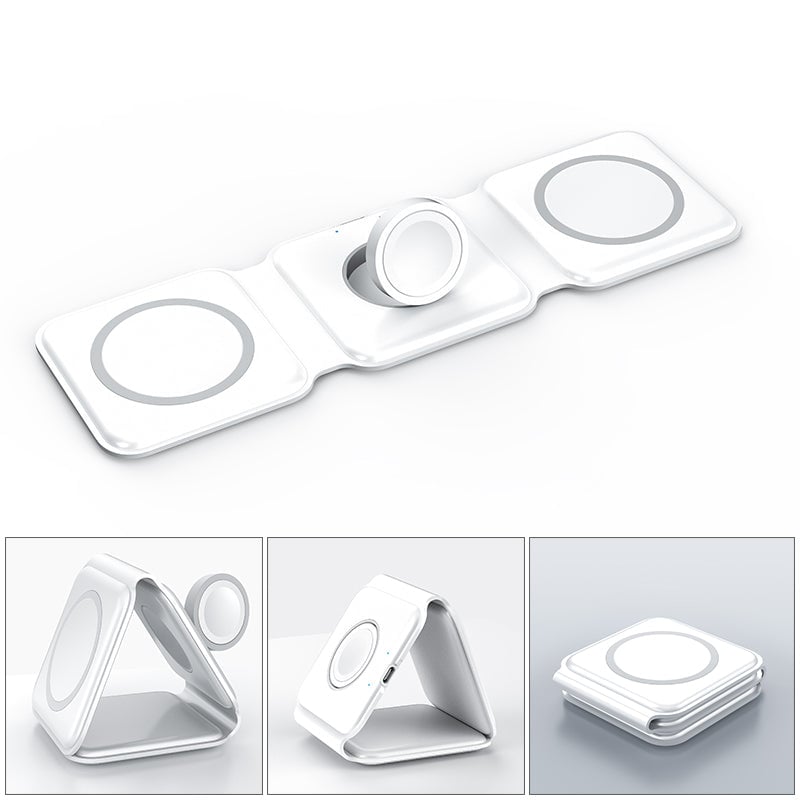 Faltbares kabelloses 3-in-1-Ladegerät