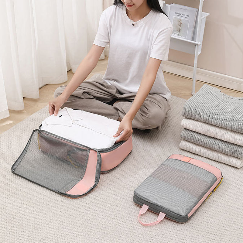 Komprimiertes Packwürfel-Reiseaufbewahrungsset