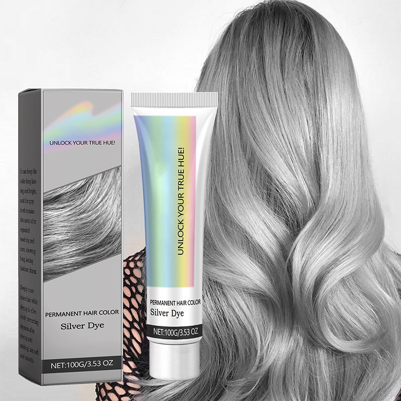 2-in-1-Silberhaarfarbe mit natürlichem Essence-Extrakt