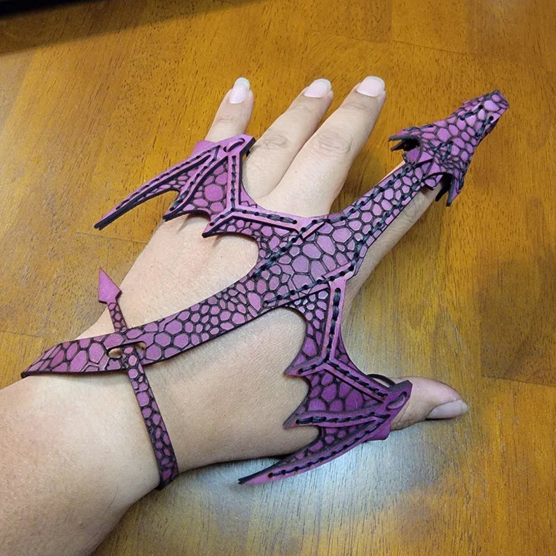 Hand-Drachen-Manschette aus Leder