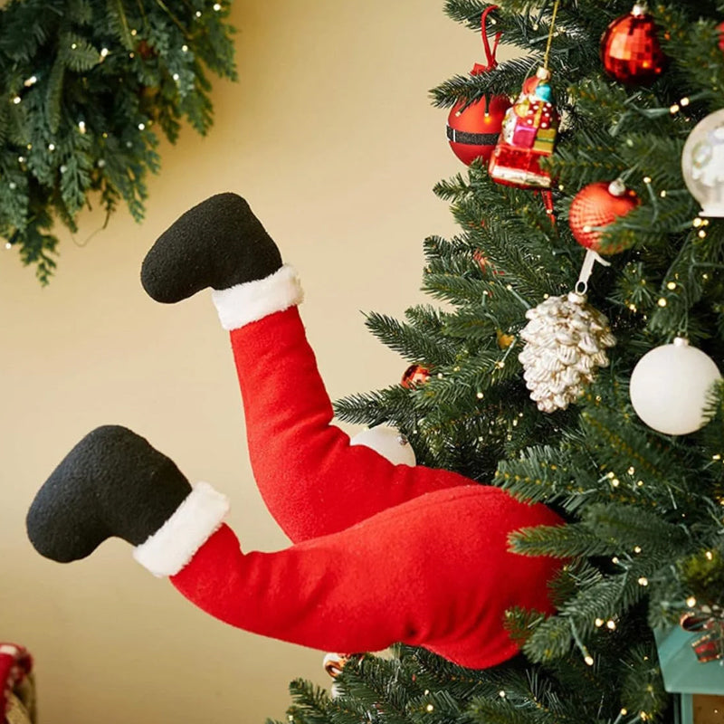 Weihnachtsmann-Beine-Dekoration